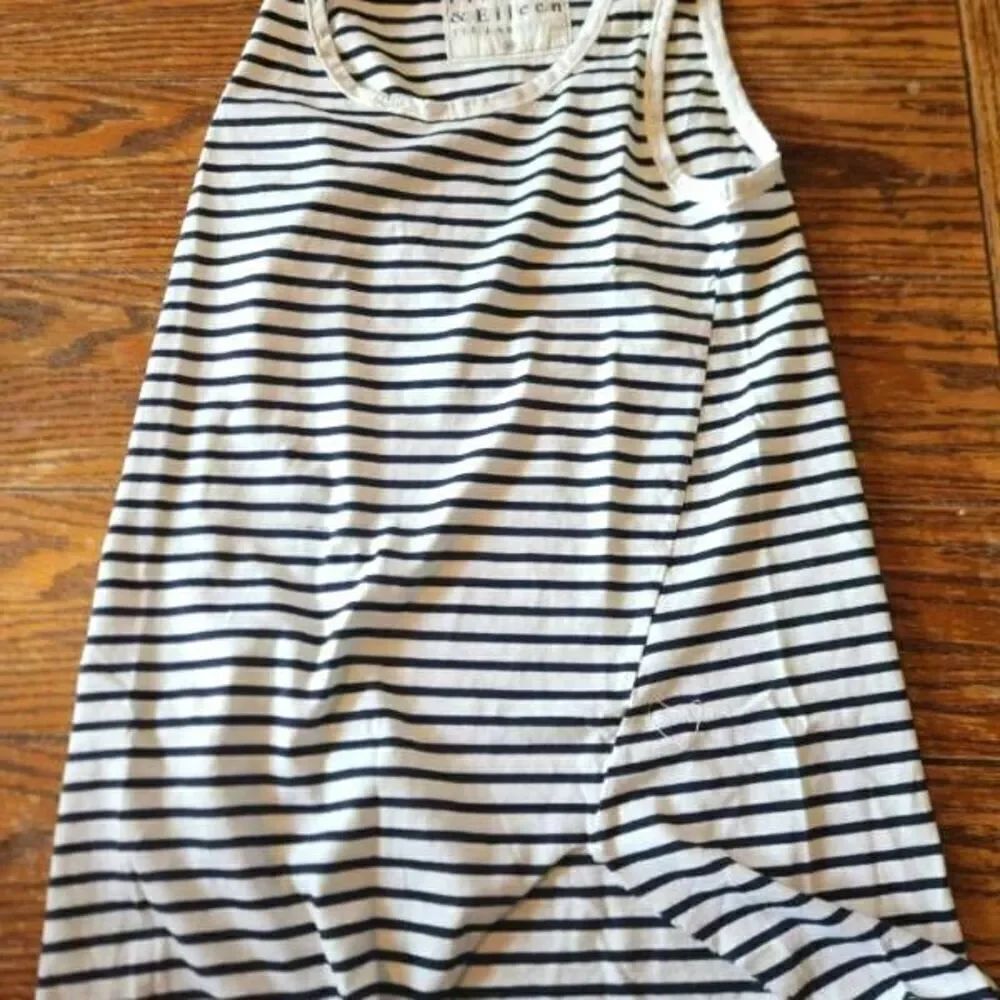 Frank&Eileen black&white striped tank sz XS